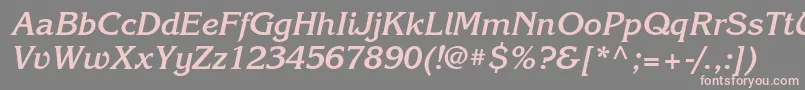 KorinnabttBolditalic Font – Pink Fonts on Gray Background