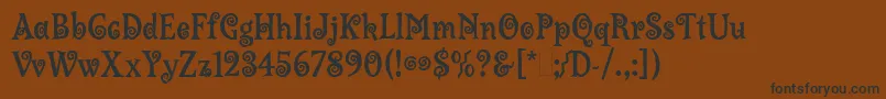 LambadaLet Font – Black Fonts on Brown Background