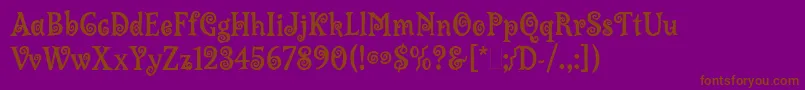 LambadaLet Font – Brown Fonts on Purple Background