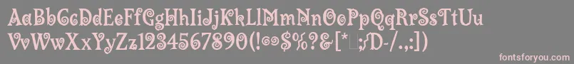 LambadaLet Font – Pink Fonts on Gray Background