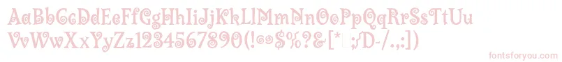 LambadaLet Font – Pink Fonts on White Background