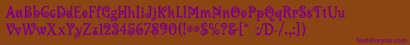 LambadaLet Font – Purple Fonts on Brown Background