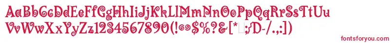 フォントLambadaLet – 赤い文字