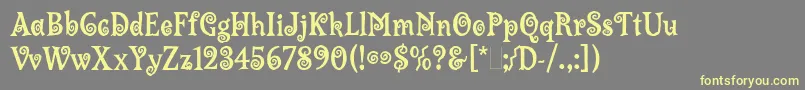 LambadaLet Font – Yellow Fonts on Gray Background