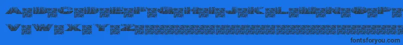 Tigernuts-Schriftart – Schwarze Schriften auf blauem Hintergrund