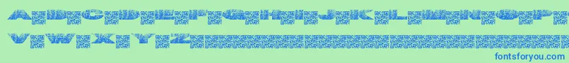 Tigernuts Font – Blue Fonts on Green Background