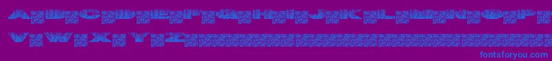 Tigernuts Font – Blue Fonts on Purple Background