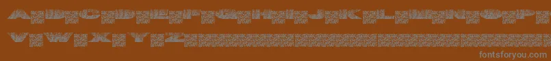 Tigernuts Font – Gray Fonts on Brown Background