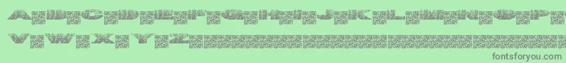 Tigernuts Font – Gray Fonts on Green Background