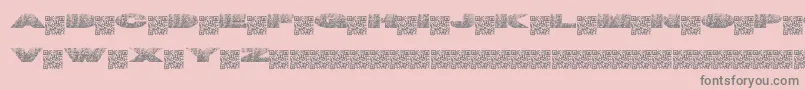 Tigernuts-Schriftart – Graue Schriften auf rosa Hintergrund