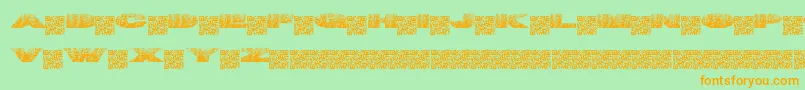 Tigernuts Font – Orange Fonts on Green Background