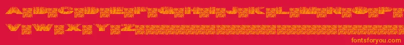Tigernuts Font – Orange Fonts on Red Background