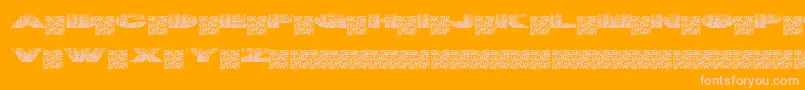 Tigernuts Font – Pink Fonts on Orange Background