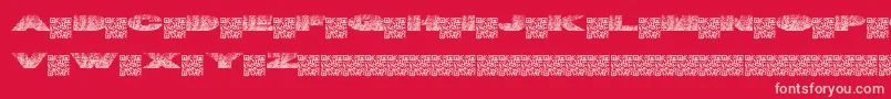 Tigernuts Font – Pink Fonts on Red Background