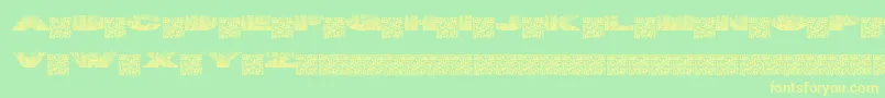 Tigernuts Font – Yellow Fonts on Green Background