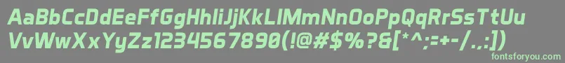 AeroMaticsBoldItalic Font – Green Fonts on Gray Background