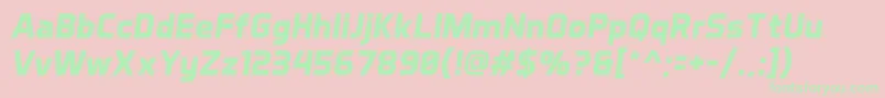 AeroMaticsBoldItalic Font – Green Fonts on Pink Background