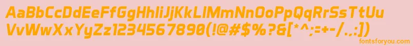 AeroMaticsBoldItalic Font – Orange Fonts on Pink Background