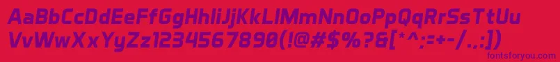 AeroMaticsBoldItalic Font – Purple Fonts on Red Background