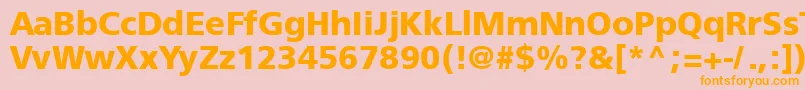 Freesetboldtt Font – Orange Fonts on Pink Background