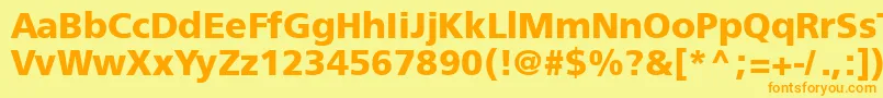 Freesetboldtt Font – Orange Fonts on Yellow Background