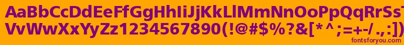 Freesetboldtt Font – Purple Fonts on Orange Background