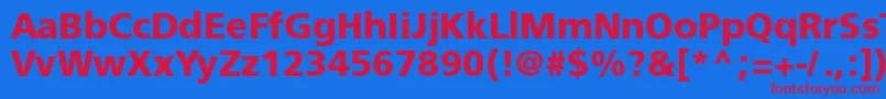 フォントFreesetboldtt – 赤い文字の青い背景