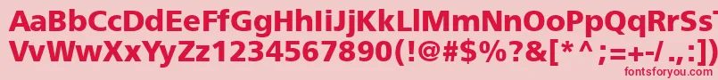 Freesetboldtt Font – Red Fonts on Pink Background