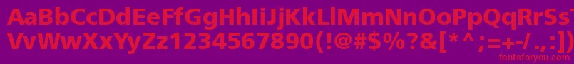 Freesetboldtt Font – Red Fonts on Purple Background