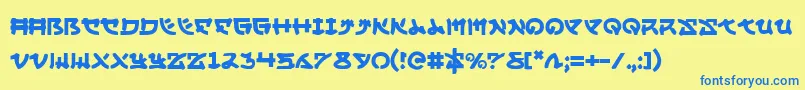 fuente Yamamoto – Fuentes Azules Sobre Fondo Amarillo