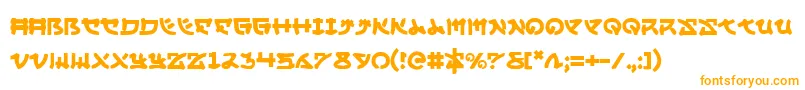 Yamamoto Font – Orange Fonts on White Background