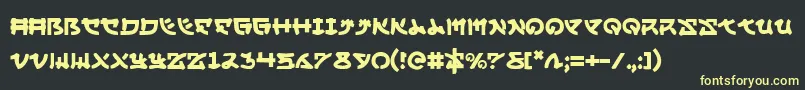 Yamamoto Font – Yellow Fonts on Black Background