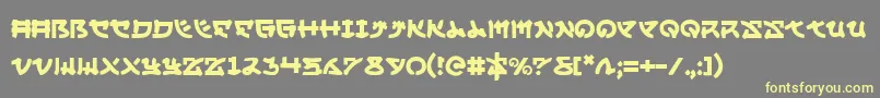 Yamamoto Font – Yellow Fonts on Gray Background