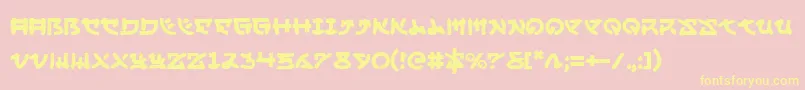 Yamamoto Font – Yellow Fonts on Pink Background