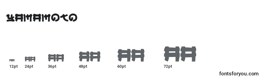 Размеры шрифта Yamamoto