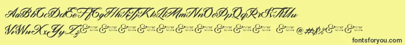 ZephanDemoVer Font – Black Fonts on Yellow Background