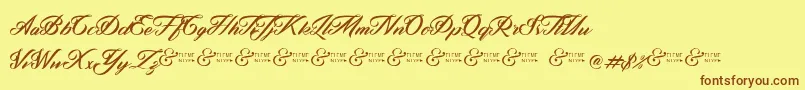 ZephanDemoVer Font – Brown Fonts on Yellow Background