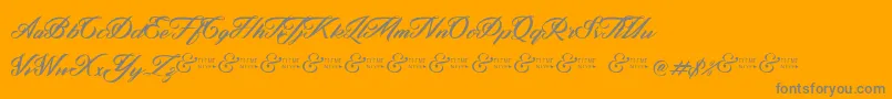 ZephanDemoVer-Schriftart – Graue Schriften auf orangefarbenem Hintergrund