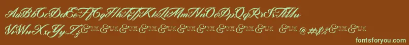 ZephanDemoVer Font – Green Fonts on Brown Background