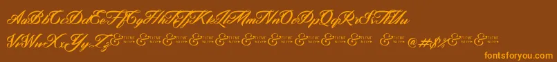 ZephanDemoVer Font – Orange Fonts on Brown Background