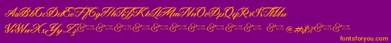 ZephanDemoVer Font – Orange Fonts on Purple Background