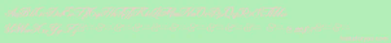 ZephanDemoVer Font – Pink Fonts on Green Background