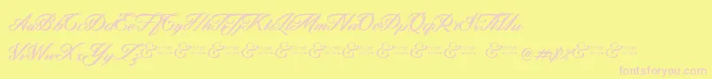 ZephanDemoVer Font – Pink Fonts on Yellow Background