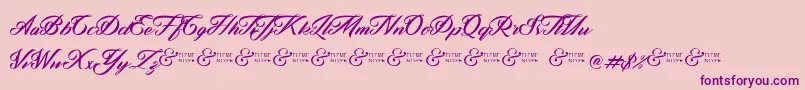 ZephanDemoVer Font – Purple Fonts on Pink Background