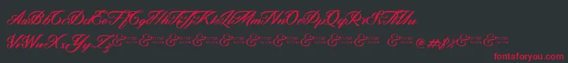 ZephanDemoVer Font – Red Fonts on Black Background