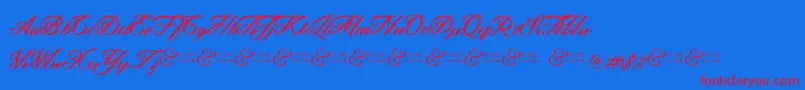 ZephanDemoVer Font – Red Fonts on Blue Background