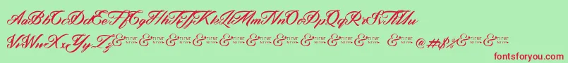 ZephanDemoVer Font – Red Fonts on Green Background