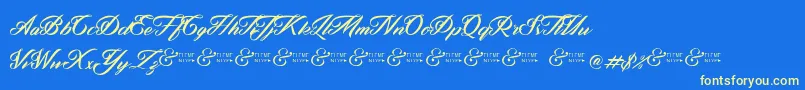 ZephanDemoVer Font – Yellow Fonts on Blue Background