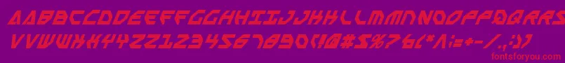 ScarabScriptBoldItalic Font – Red Fonts on Purple Background