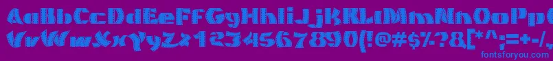 MovieFilmstrip Font – Blue Fonts on Purple Background